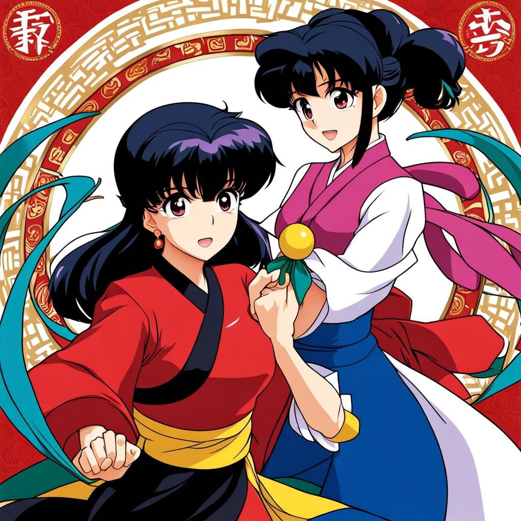 Akane Tendo and Ranma Hot Anime Style