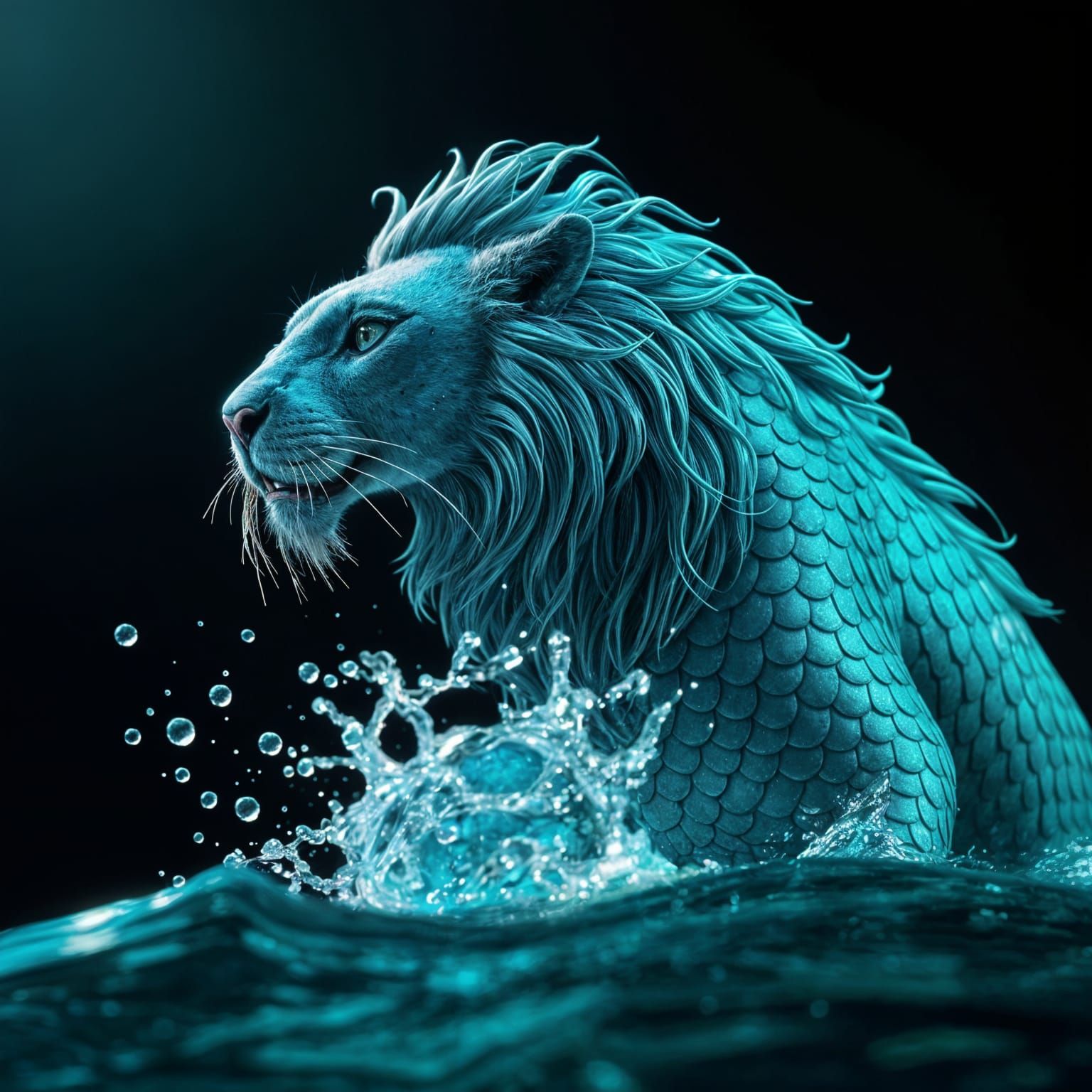 Fantastical Water Lion Concept Art