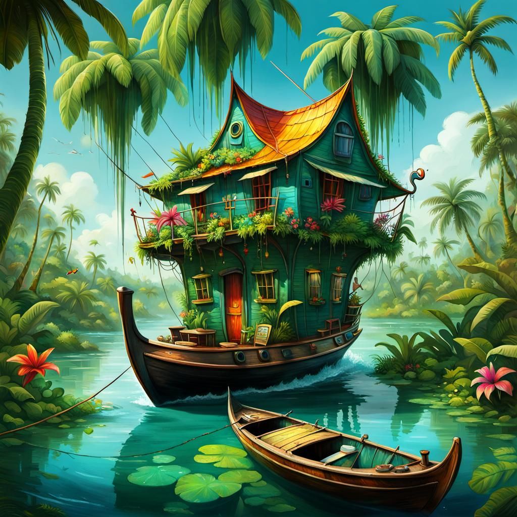 Tropical House Boat