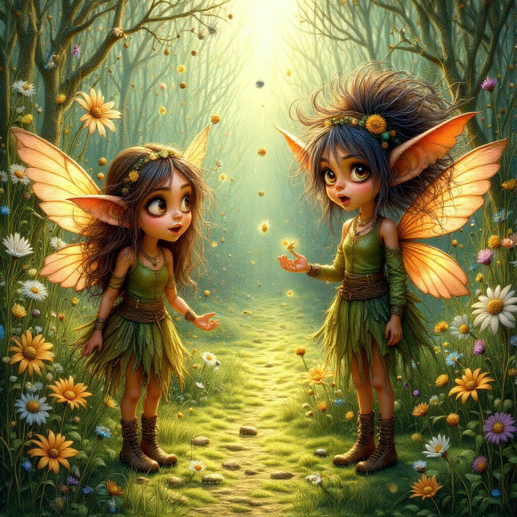 Enchanted Pixies in a Mystical Landscape