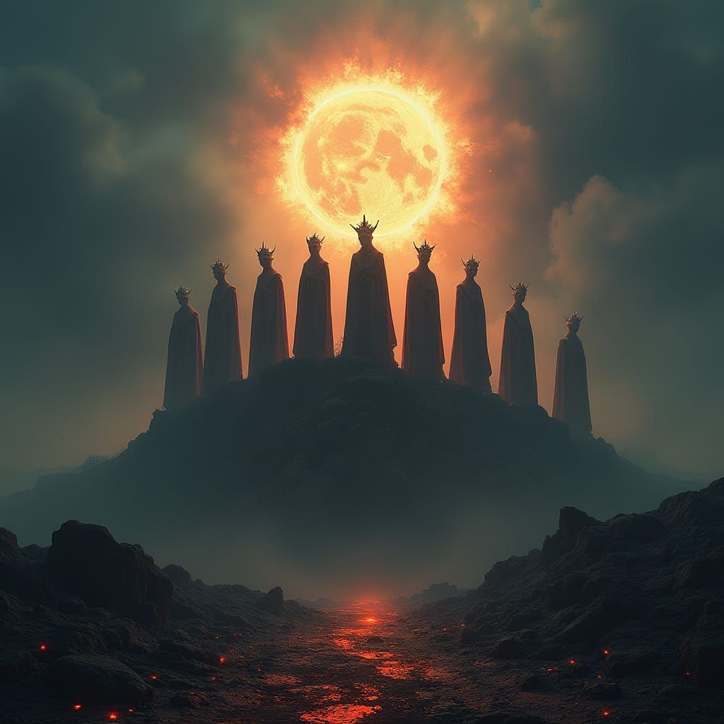 Regal Figures of Dark Fantasy Confront the Apocalypse