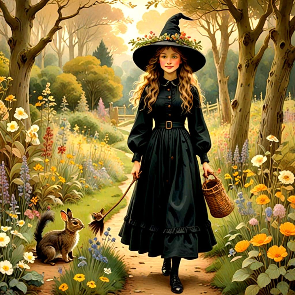 Witch in Elegant Victorian Style