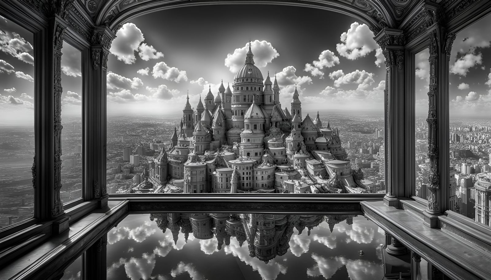 Surreal Double Exposure Image in Composite Style