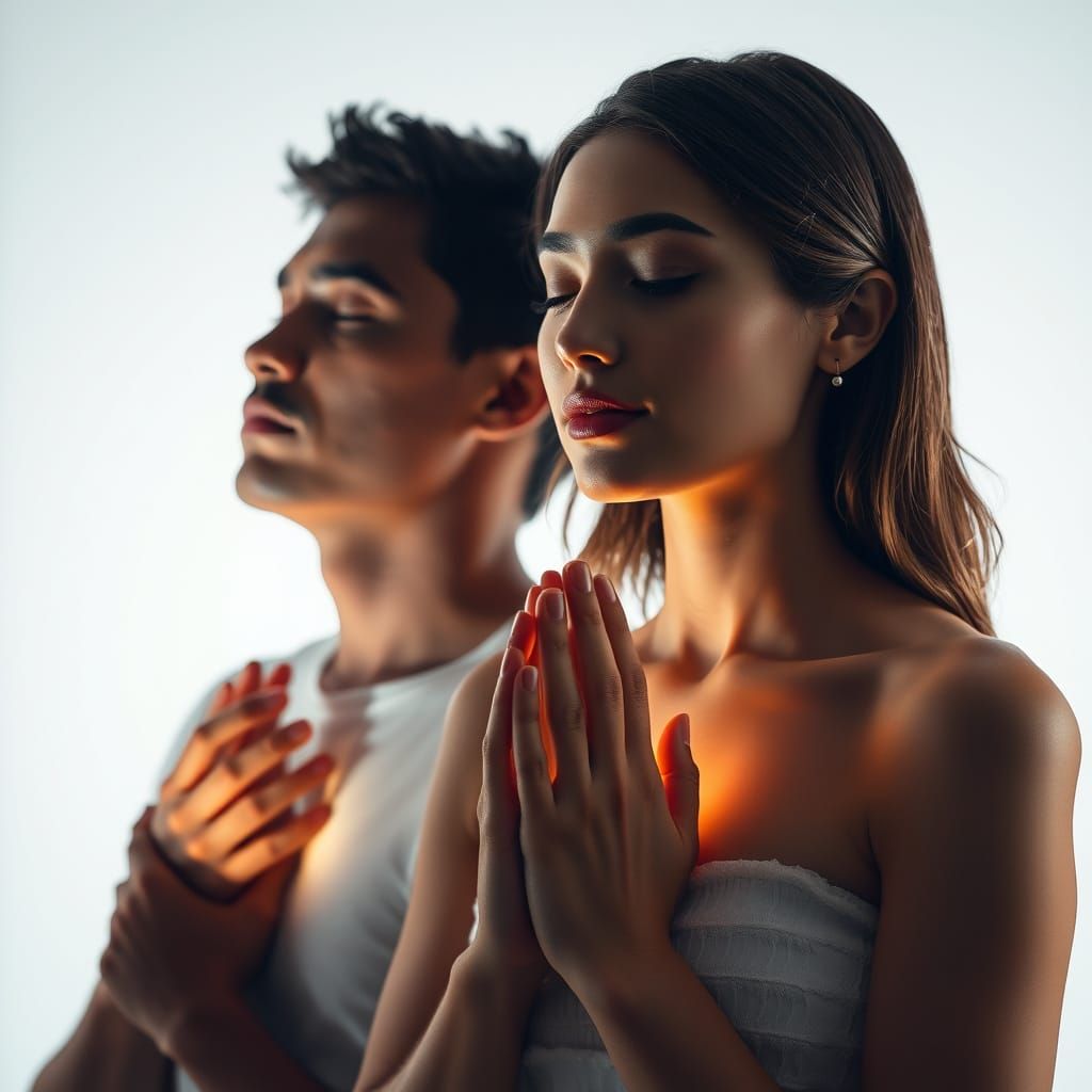 Devout Couple Radiates Peace and Love in 3D Photography Styl...