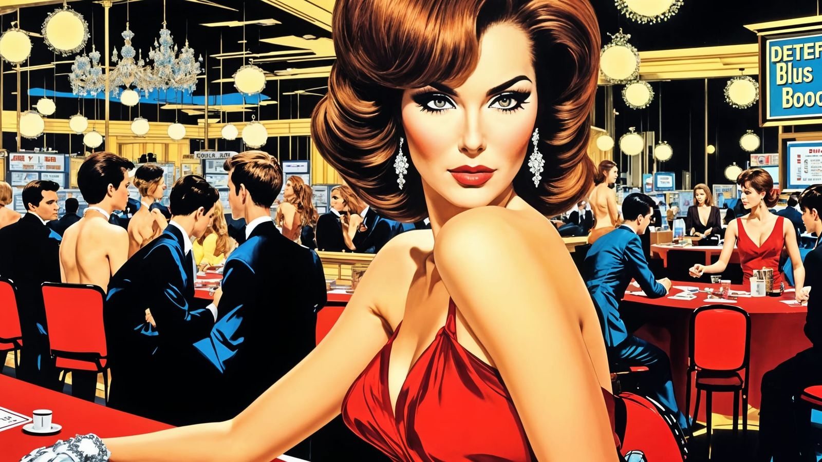 1960s Casino Hostess in Las Vegas Style