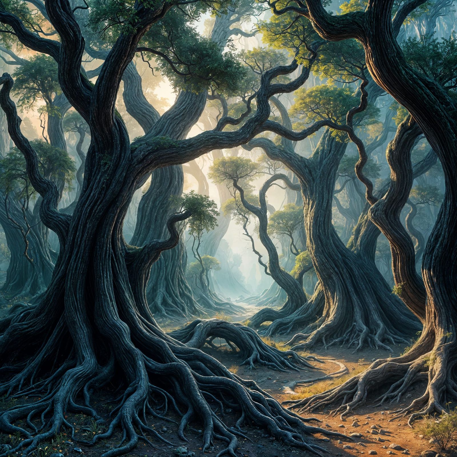 Fantastical Nature Scene in Detailed Matte Painting