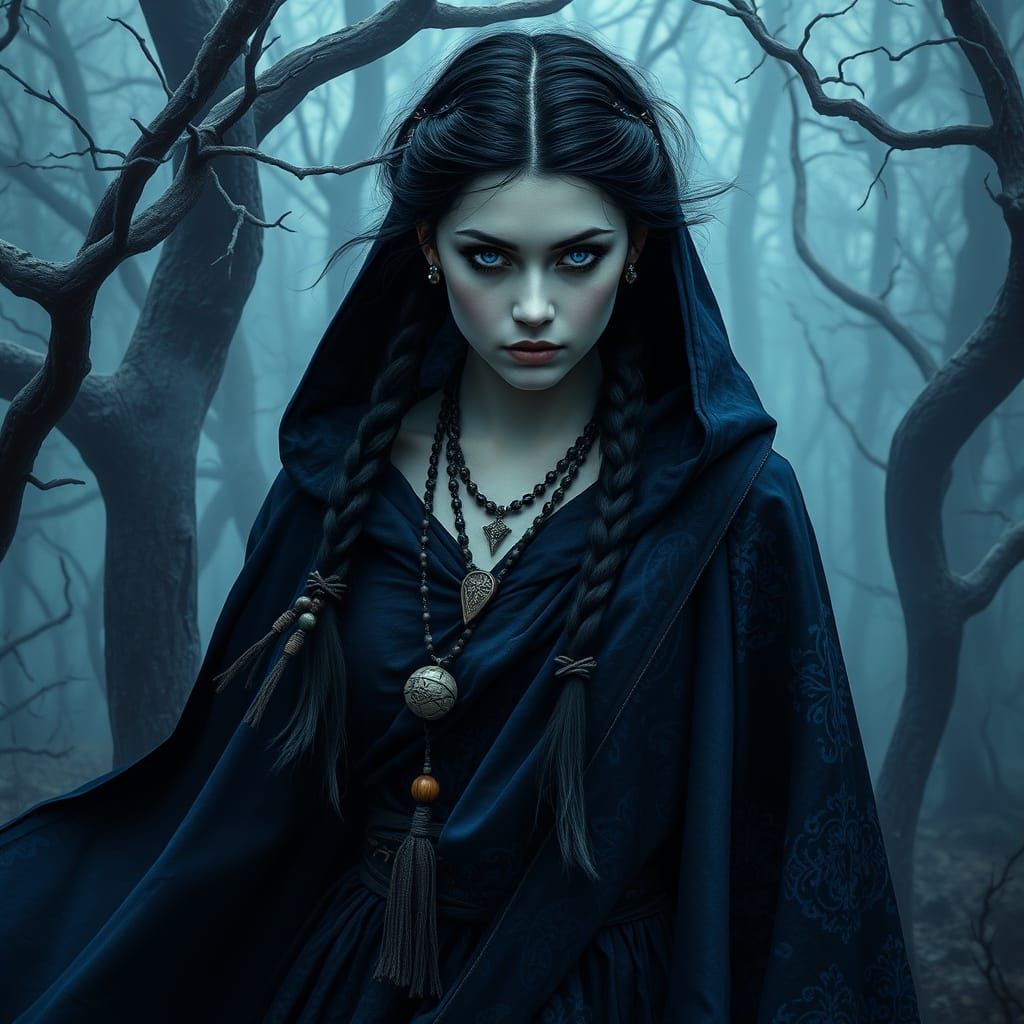 Slavic Warlock Walks Through Mystical, Mist-Shrouded Forest ...