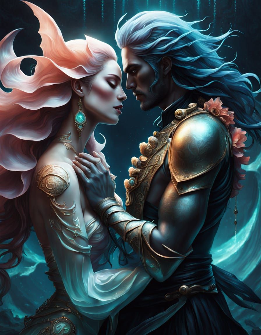 Pirate Ocean God and Siren Empress's Kiss