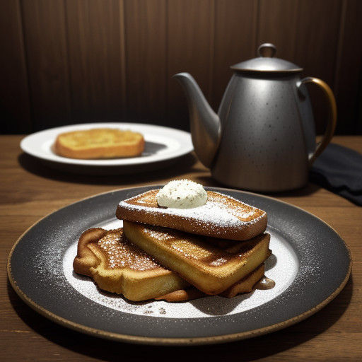 Golden French Toast in a Cozy Kitchen