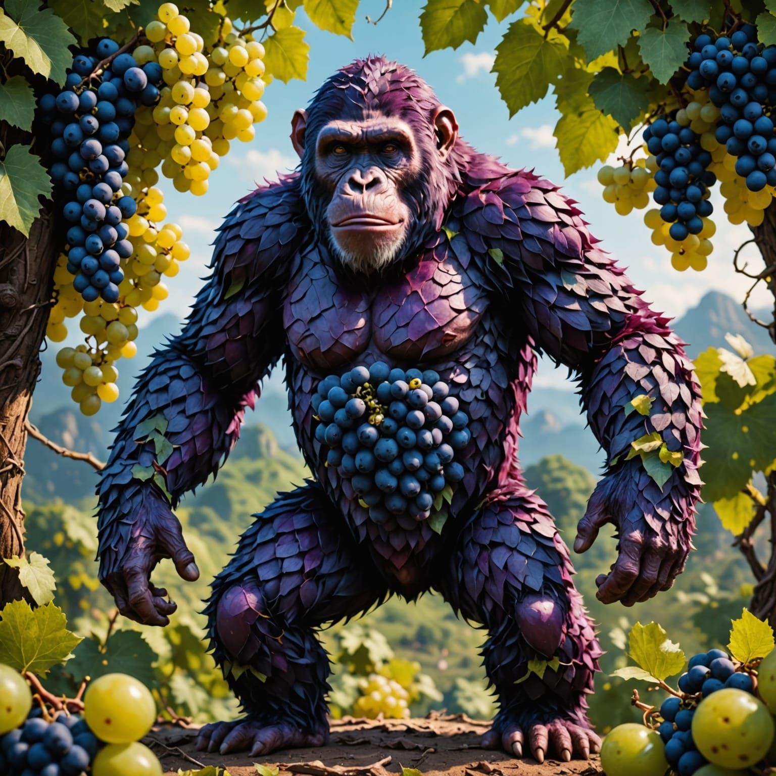 Grape Ape Fantasy Concept Art in 8k