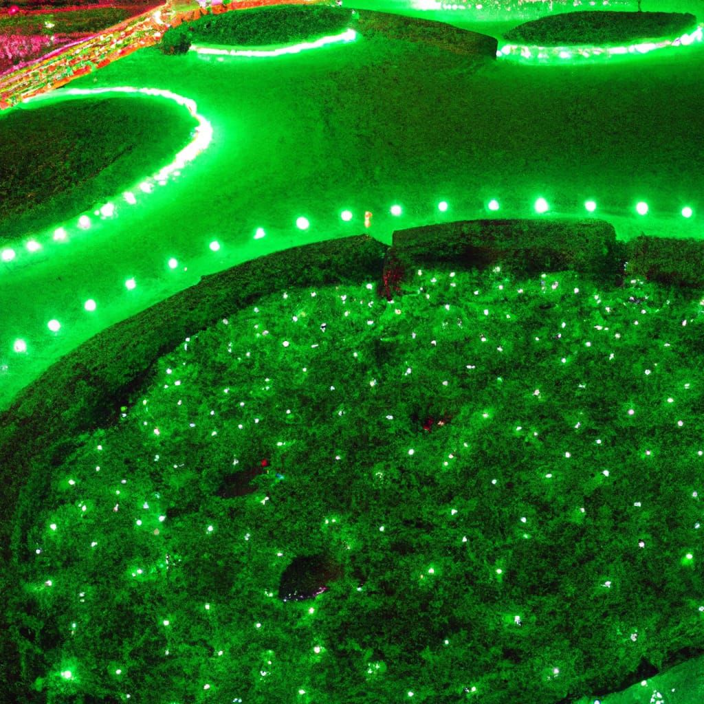 Glowing Garden at Night
