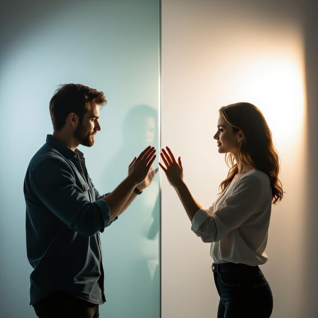 Hands Divided By Glass: A Photorealistic Digital Age Drama