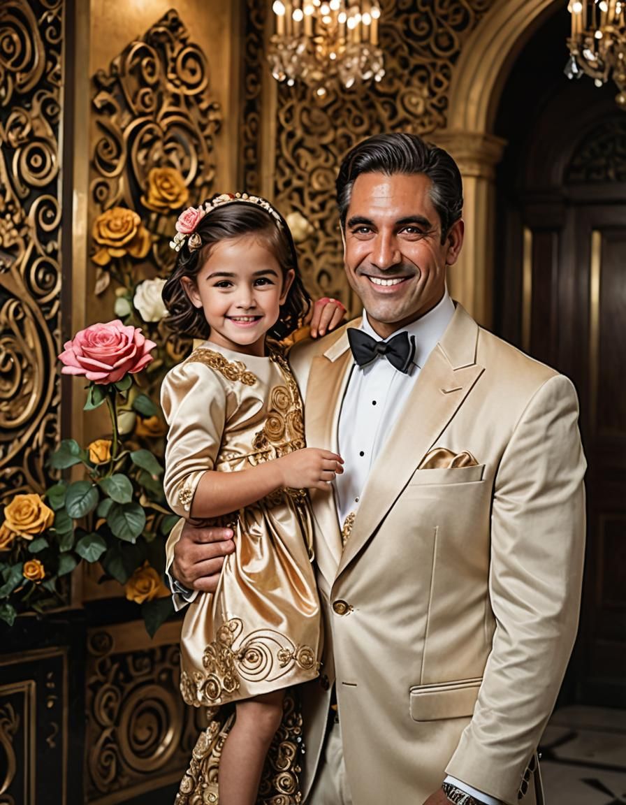 Greek dad and beautiful daughter