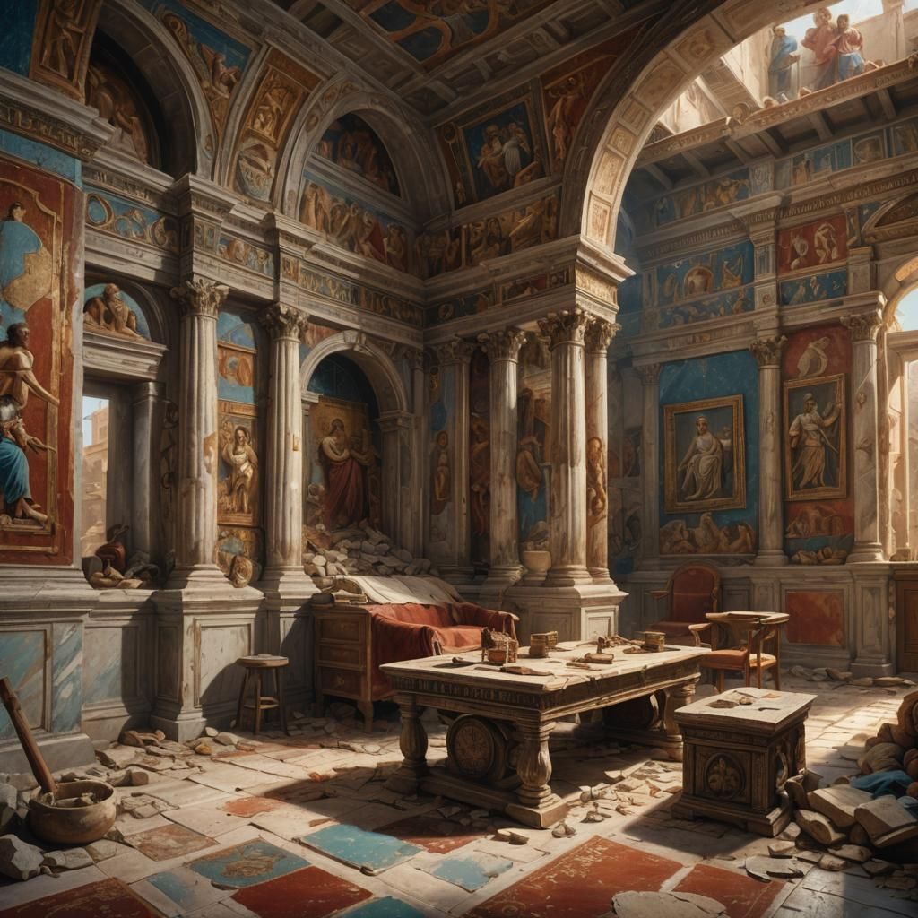 Ancient Roman Room in Biblical Hebrew Style