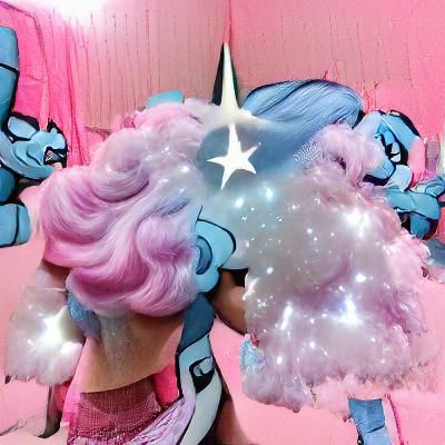 Cotton Candy Starlight Queen: AI Generated