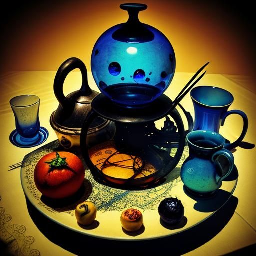 Surrealist Figure with Melting Clock, Dreamlike Art