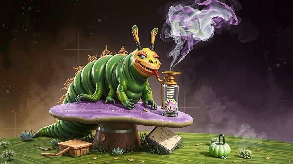 Cyberpunk Mutant Woman Smokes