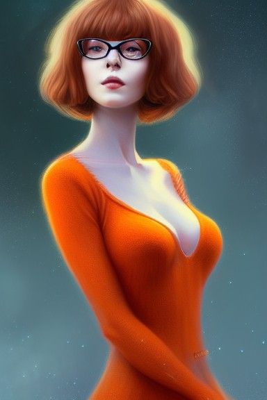Velma Dinkley Portrait in Digital Art Style