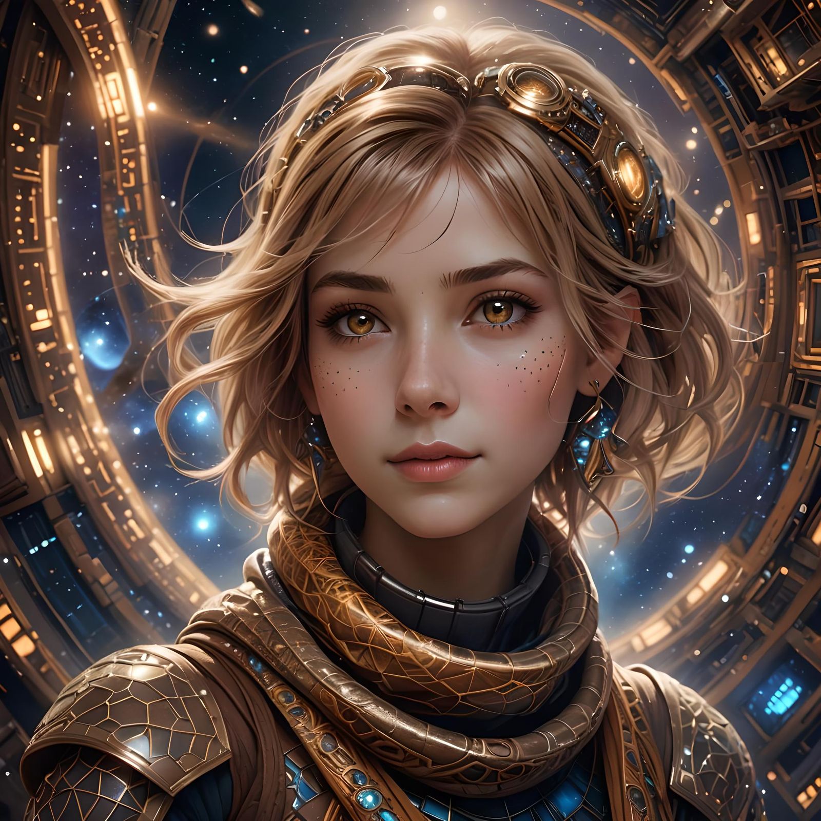 Soul as Girl in Spaceship Portrait