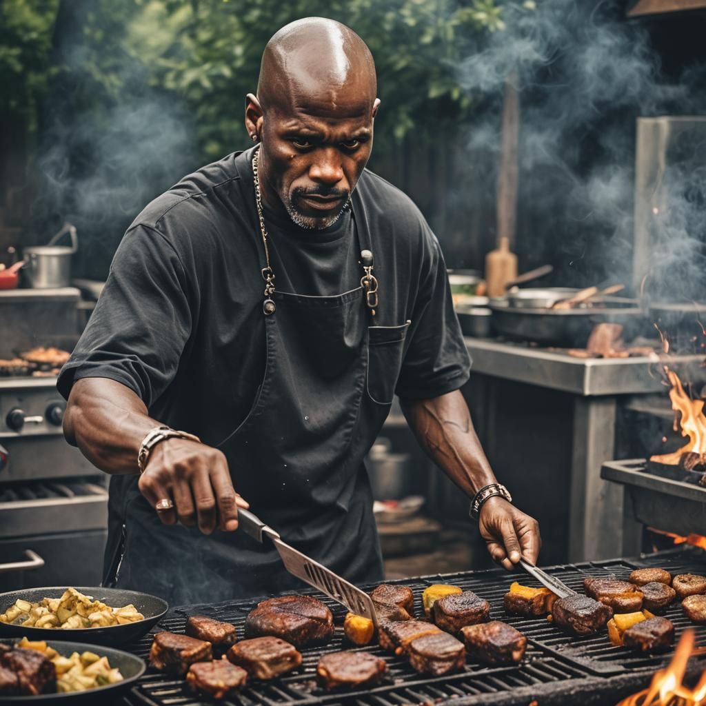 Hyperrealistic DMX Grill Portrait in HDR