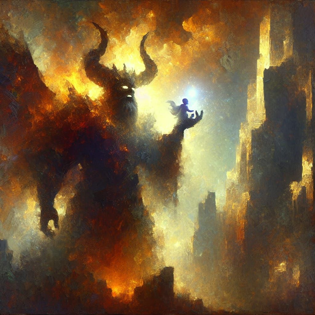 Mythological Darkness Brings Life to a Newborn