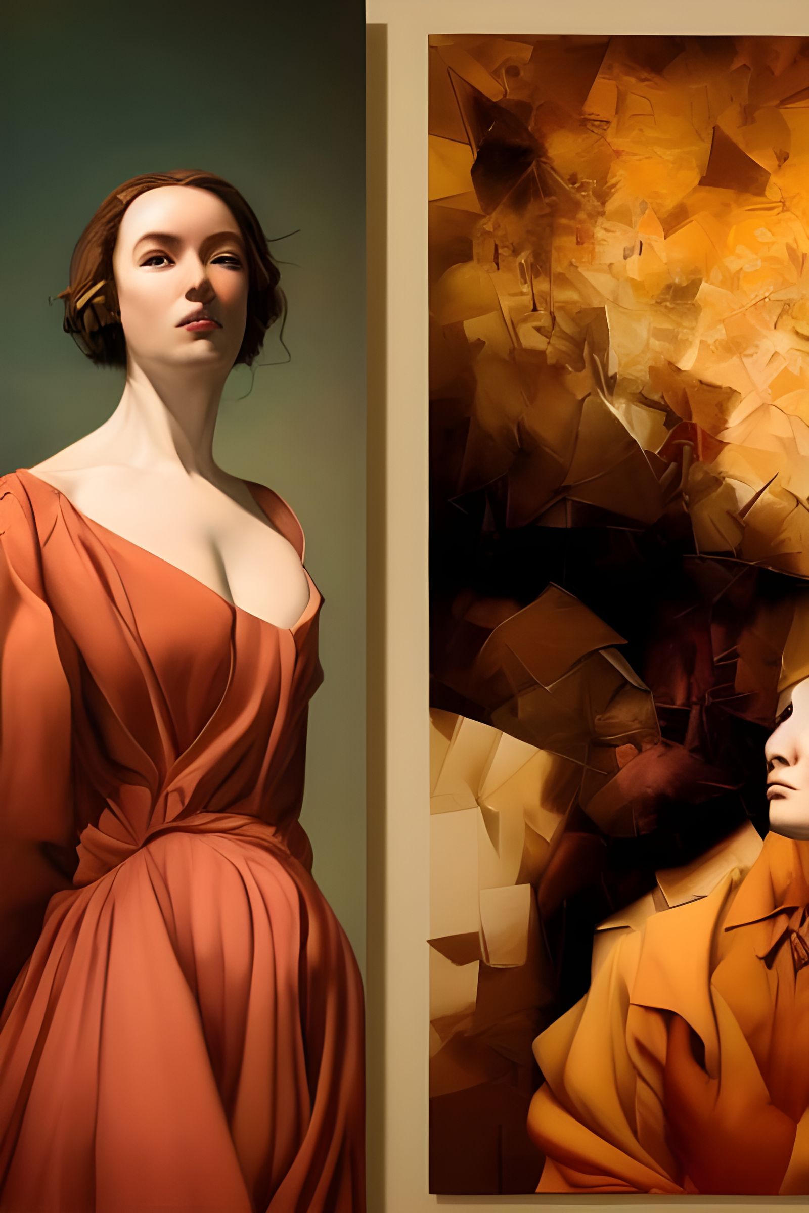 Elegant Figures in a Surreal Celestial Landscape