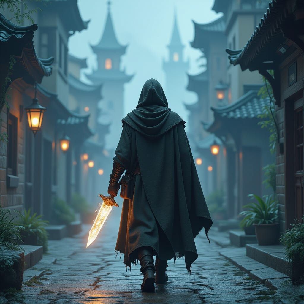 Pilgrim Walks Dreambound Streets with Glowing Shard