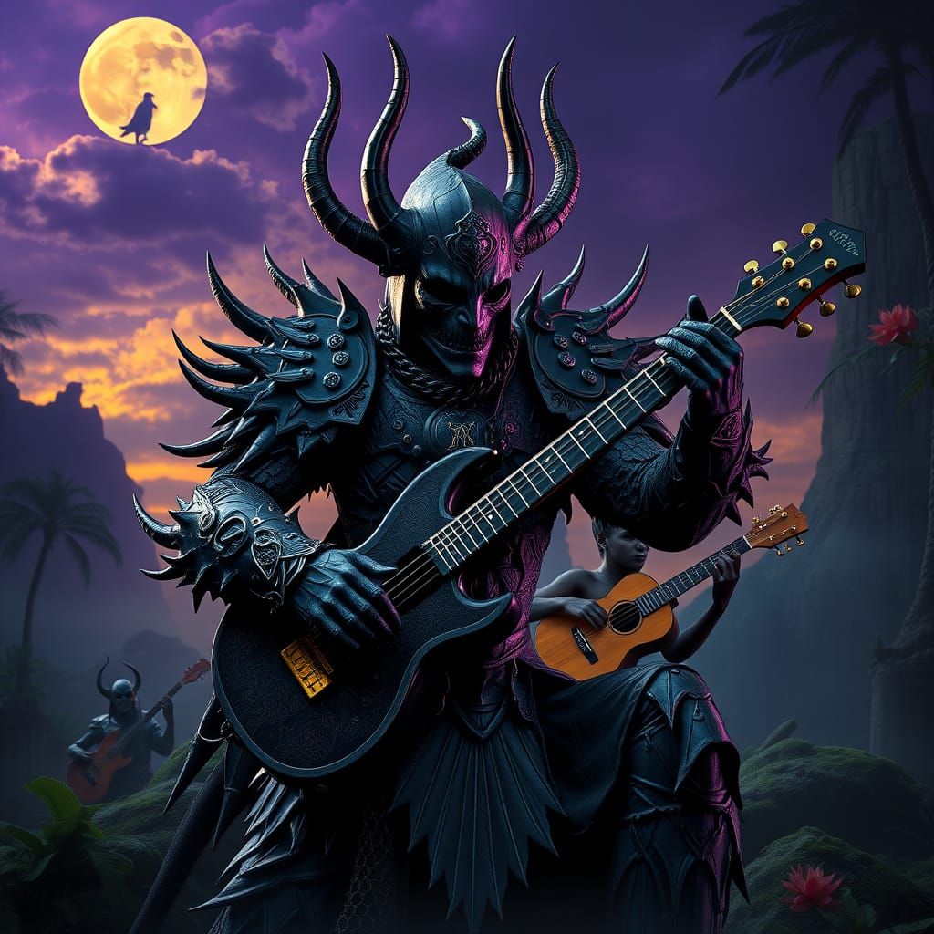 Dark Lord Sauron Performs on Twisted Gothic Guitar in Vibran...