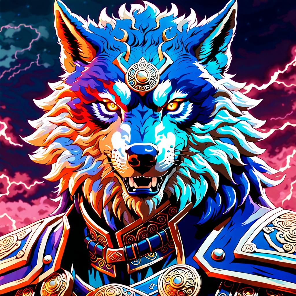 Mongolian Warlord Wolf in JoJo's Bizarre Adventure Style