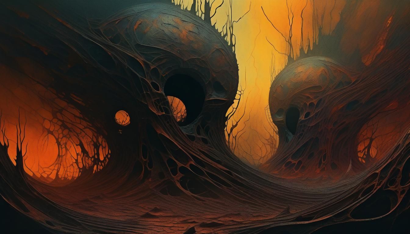 Surreal Abstract Horror Art in Dark Fantasy Style