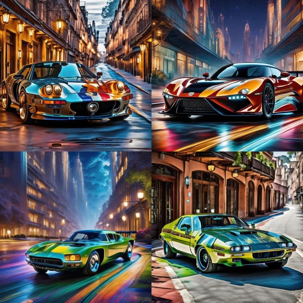 Otherworldly Alcohol Ink Mandelbulb Car