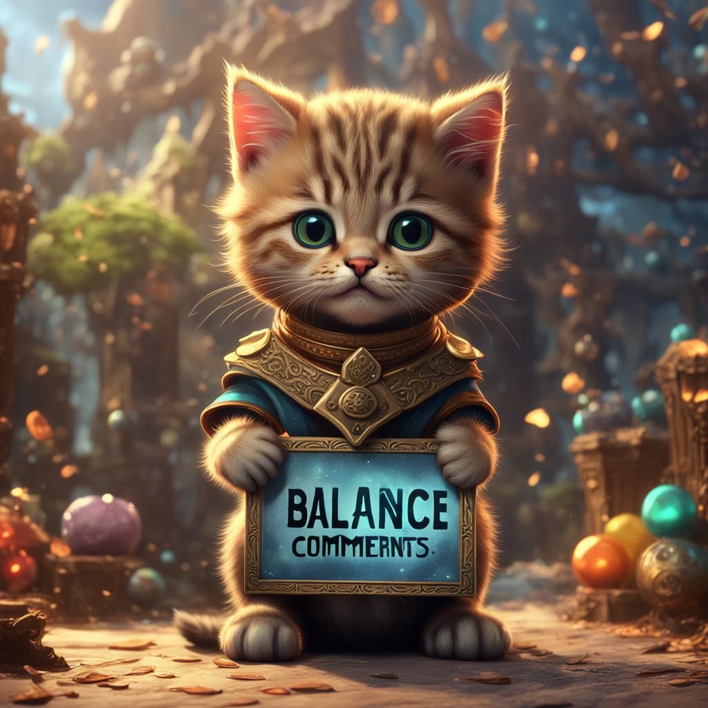 Adorable Kitten Asks for Balanced Likes and Comments