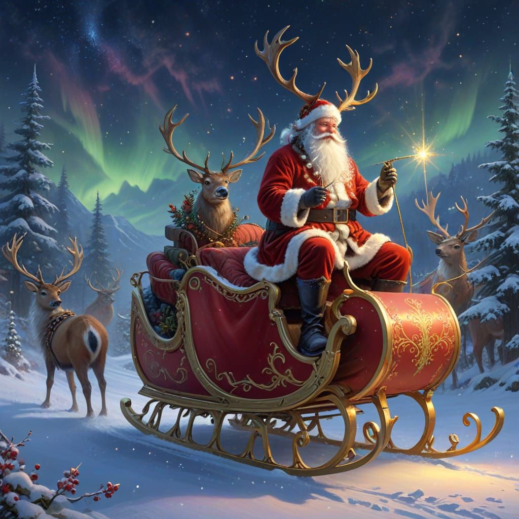 Magical Winter Wonderland in Whimsical Style