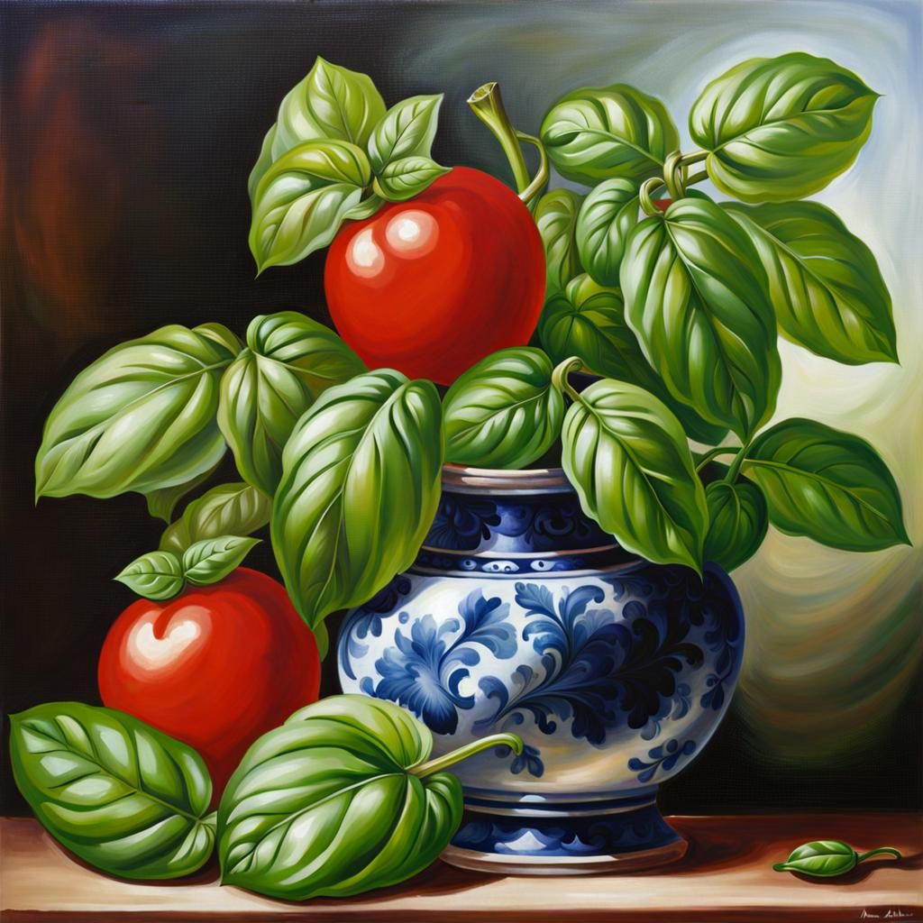 American Scene: An AI Artwork Dominated by Basil