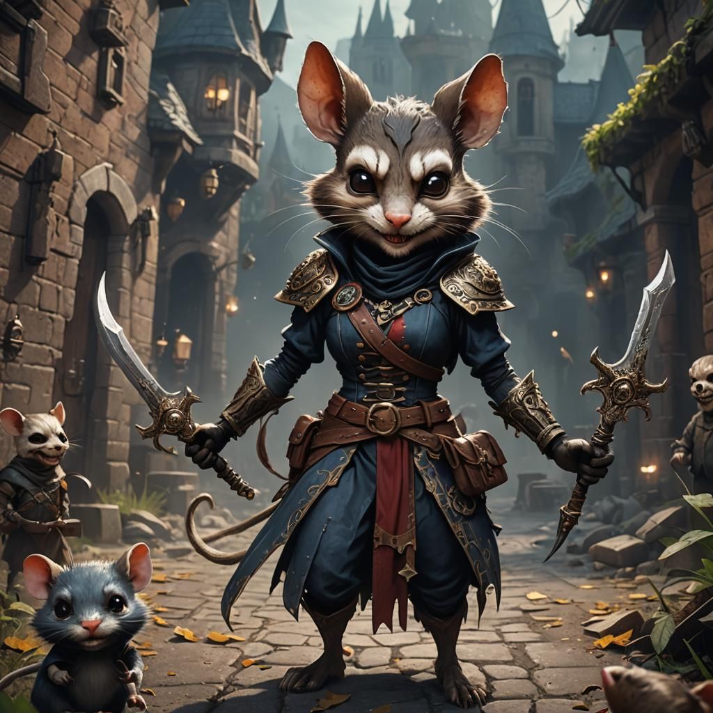 Bandit Rodent: Detailed Matte Painting in 8K