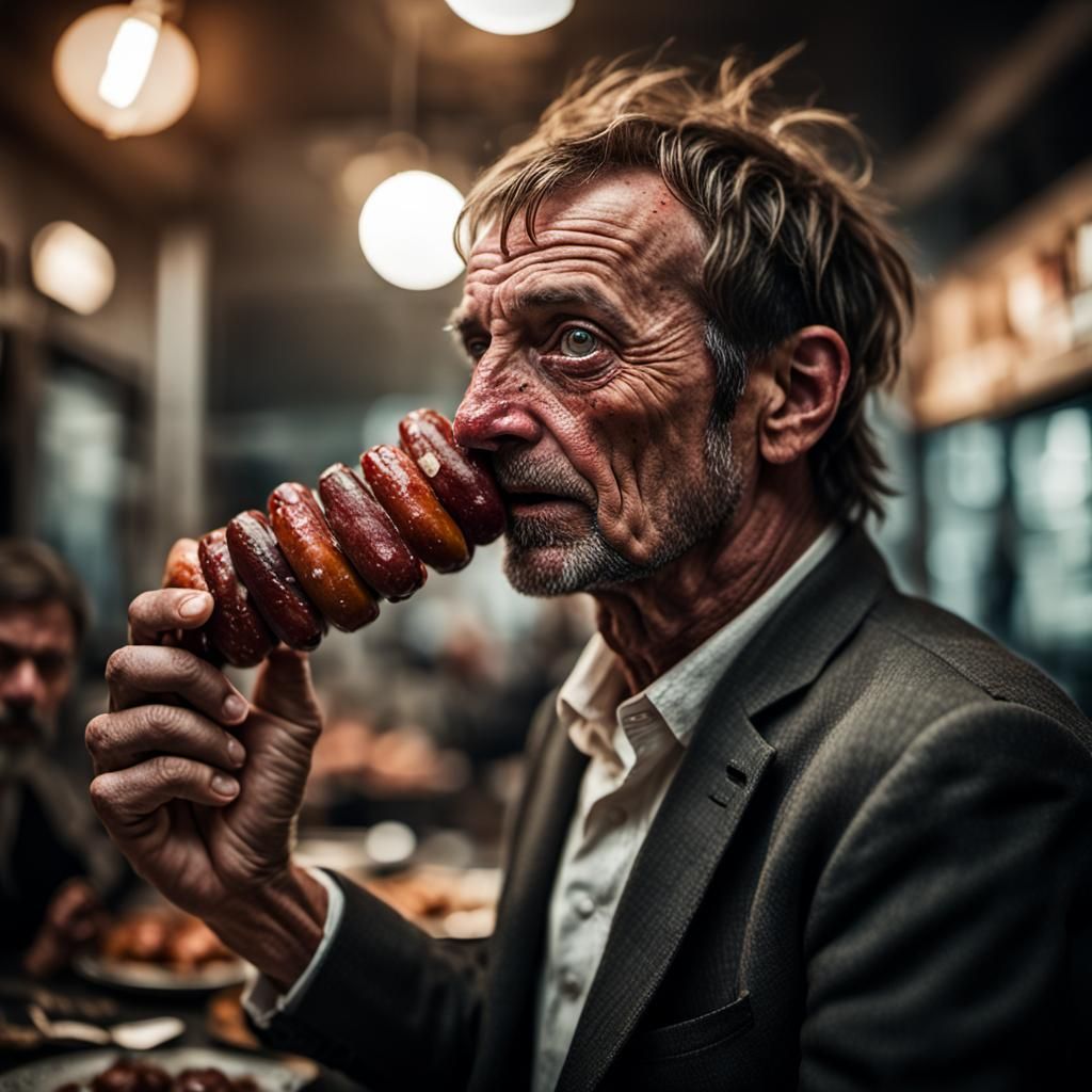 Just Pressing Sausages To My Face