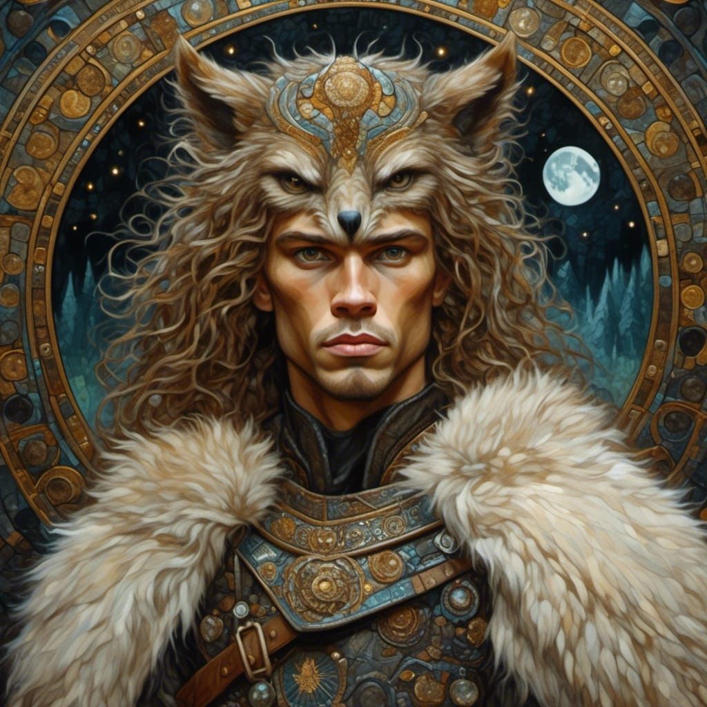 Welsh Prince in Art Nouveau Style Oil Painting