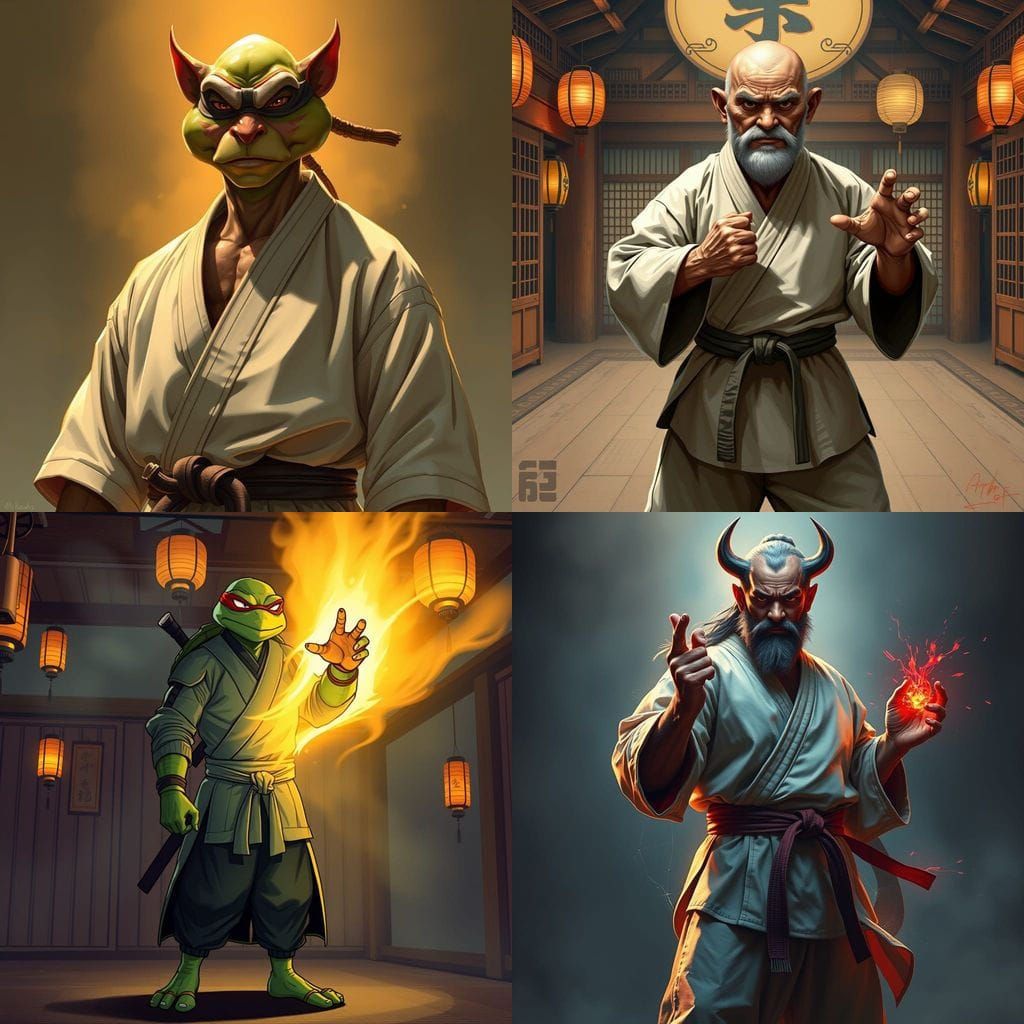 Master Splinter Transformed Into Human