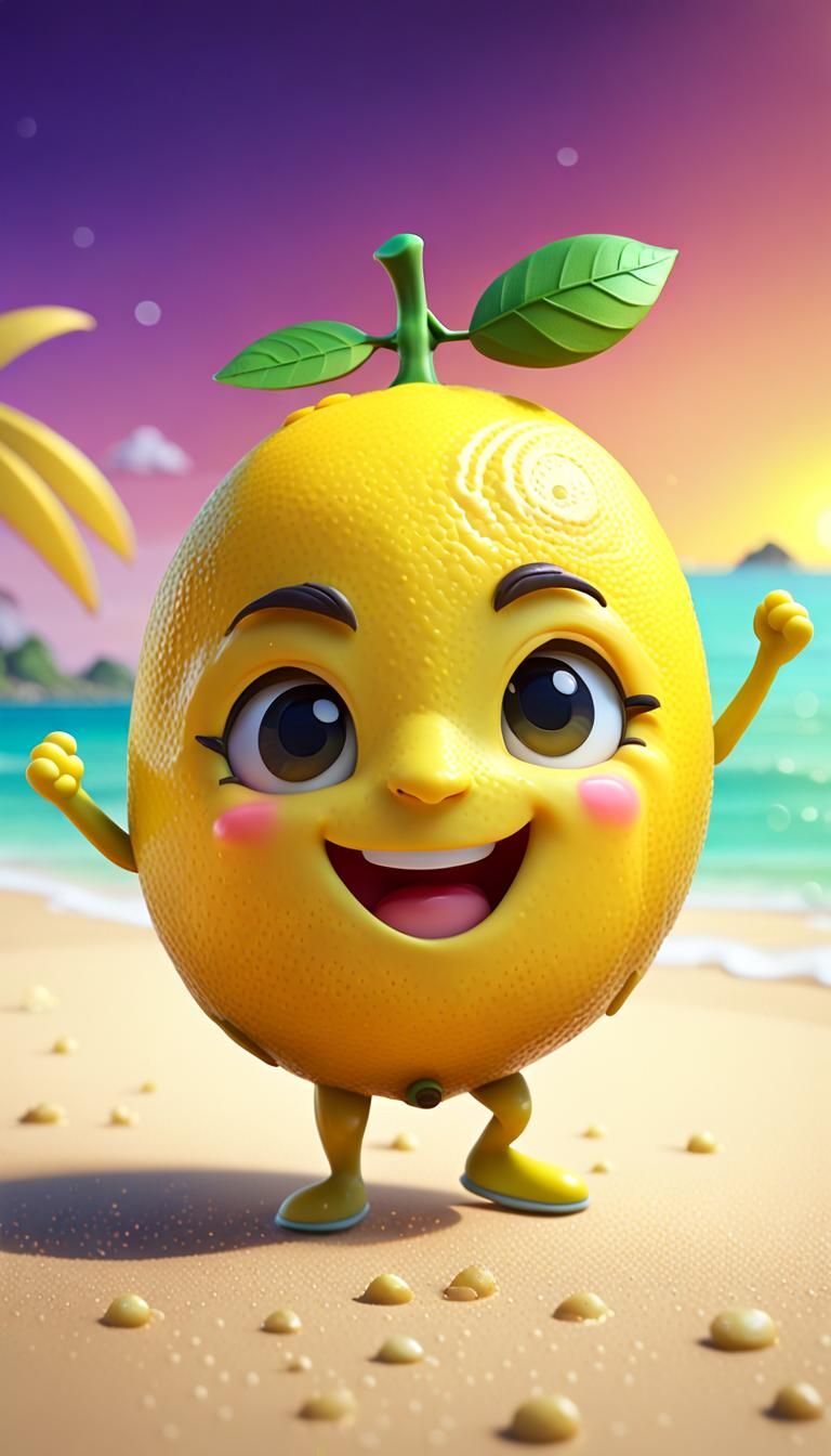 Tropical Beach Chibi Lemon