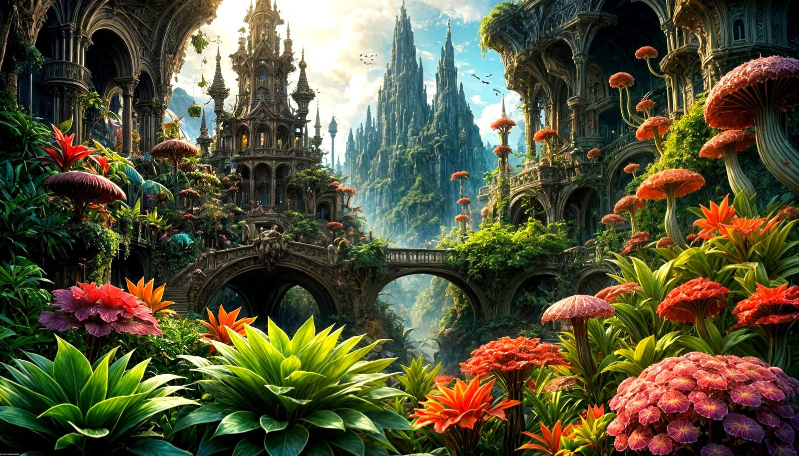 Surreal Bioluminescent Plants in Hyperrealistic Detail