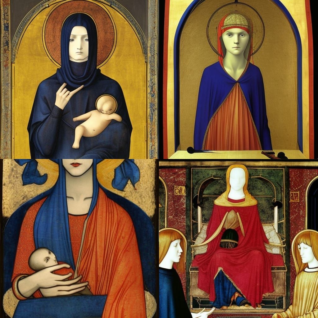 Elegant Religious Figure in Renaissance Style