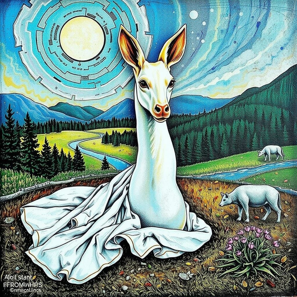 Vibrant, Expressive Masterpiece in Triadic Colors