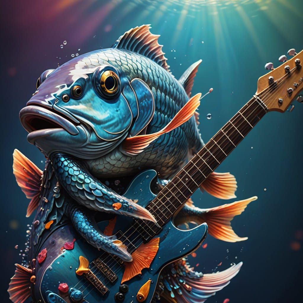 Lead guitar fish