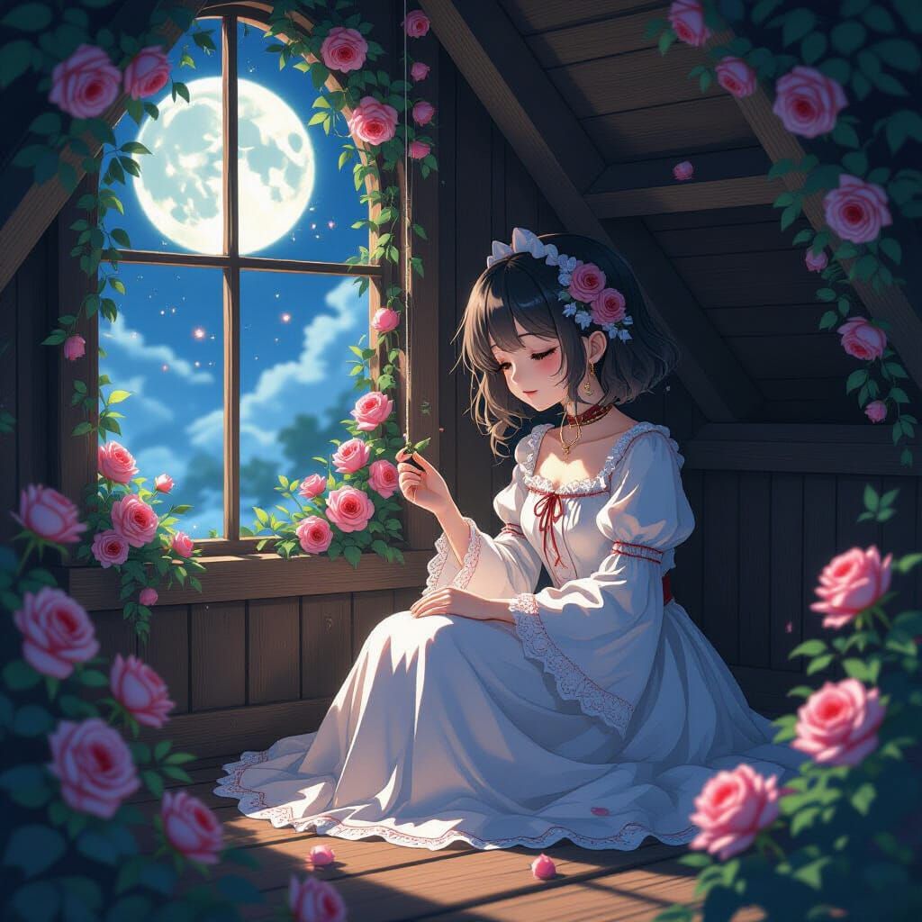 Lila's Dream Adventure: A Puppet's Awakening Amidst Roses