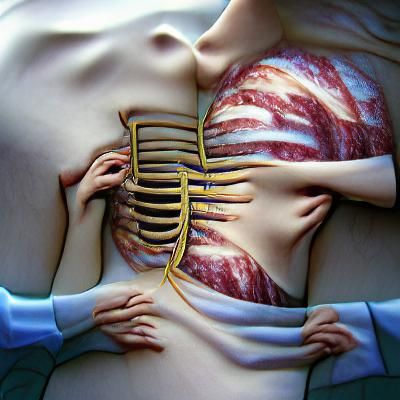 Rib Cage Enclosing the World: Surreal Concept