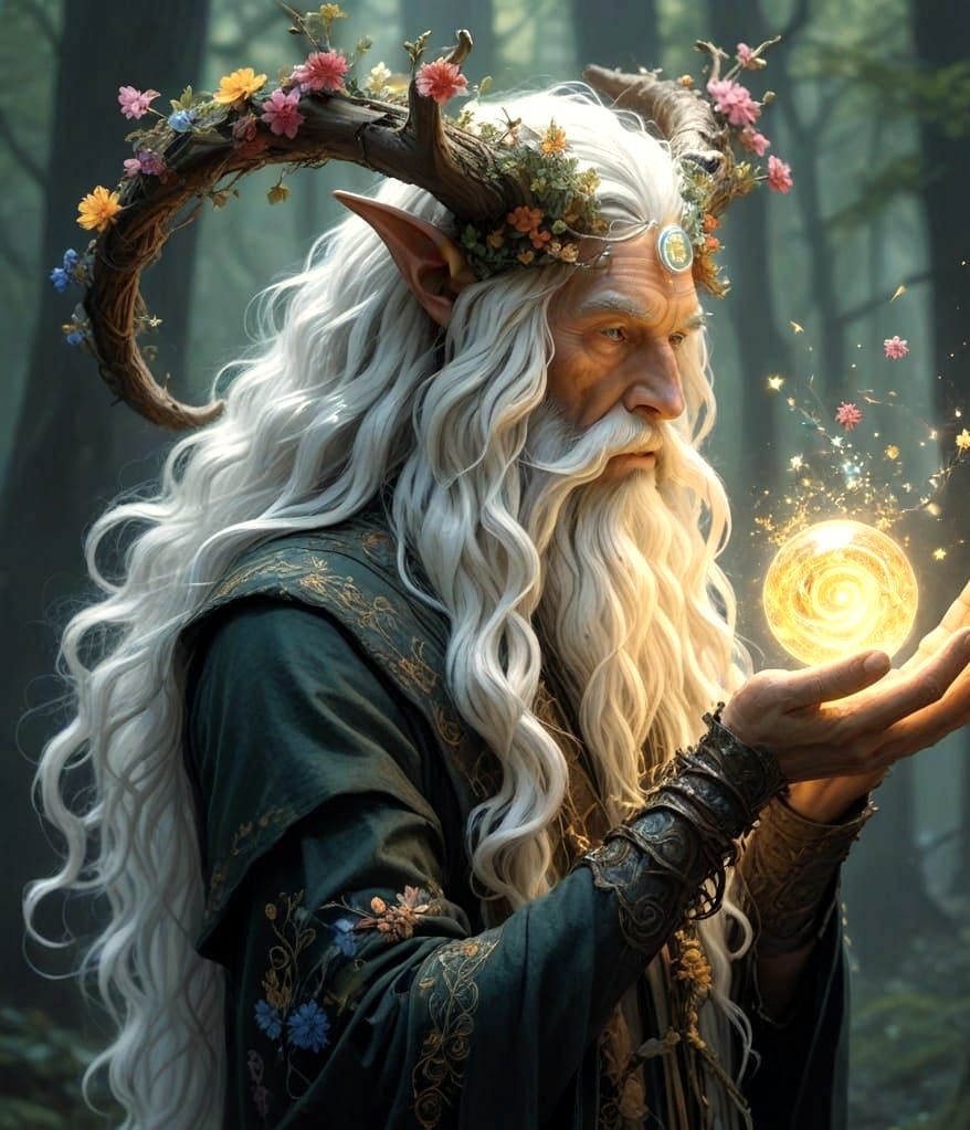 Woodland Ent God with Galaxy Magic, in Fantasy Style
