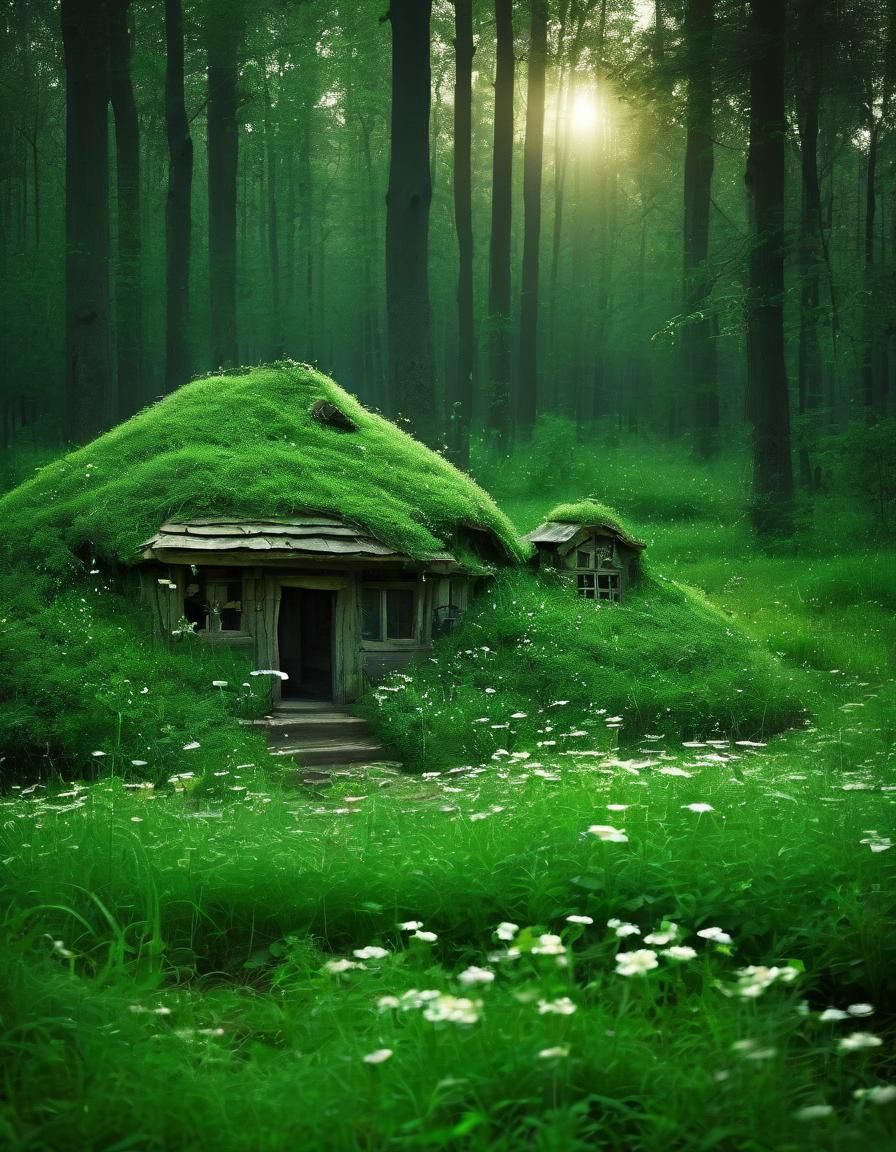 Dream-Grass Forest: A Fantasy Art Illustration