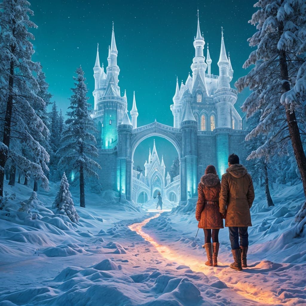 Whimsical Winter Wonderland with Enchanted Ice Castles