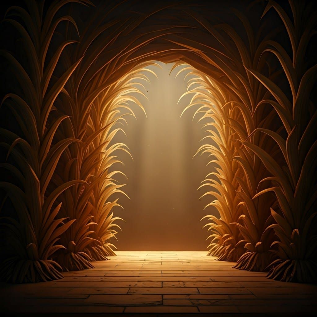 Opulent Cornstalk Archway in Golden Age Style