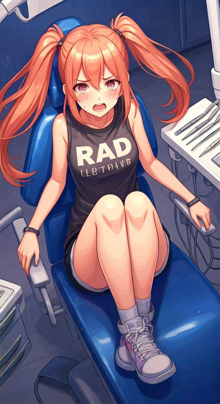 Anime Woman Undergoes Grueling Dental Procedure in Vibrant C...